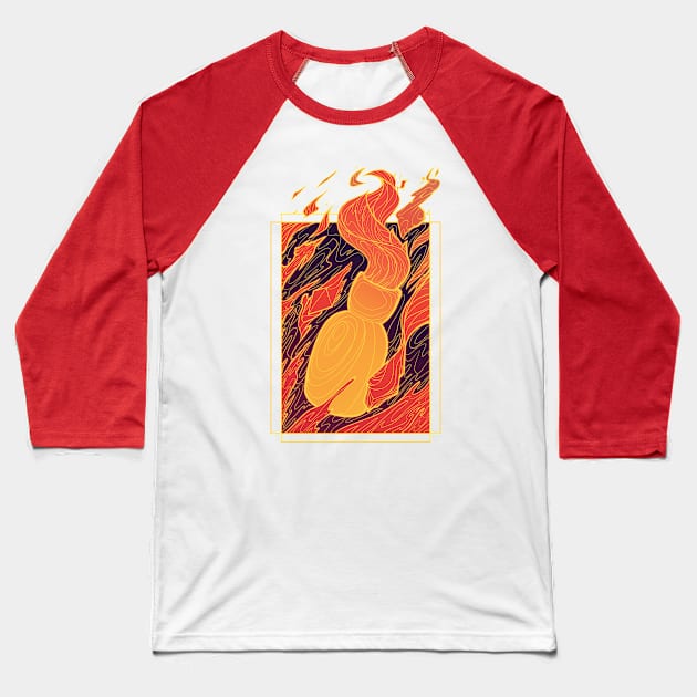 Burning Flask of Embers Baseball T-Shirt by njonestees